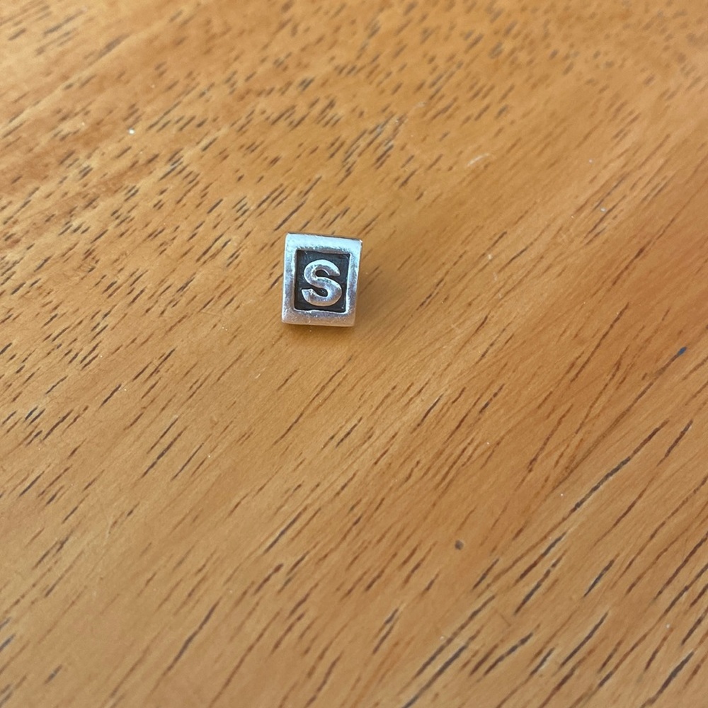 Letter S charm